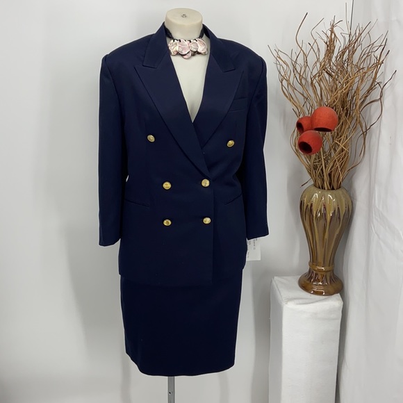 No name three-piece Navy blue suit - Picture 6 of 8